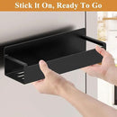 4 Pack Magnetic Spice Rack Organizer for Refrigerator and Oven, Matt Black Fridge Organizers and Storage for Kitchen by CozyNest Decor