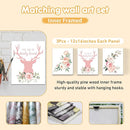 Personalized Baby Crib Bedding Set, 5 Pcs Custom Name Nursery Bedding Set, Pink Woodland Deer Baby Bedding Set for Girl, Double Layer Baby Crib Sets, Customized Gifts for Toddlers Kids Infants by TinyTreasures Baby Boutique