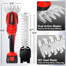 Hedge Trimmer Cordless 2 in 1 Handheld Grass Shears Mini Shrubbery Grass Cutter Electric Brush with Battery and Charger (Mordern) by GreenHaven Gardens