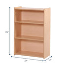 Children’s Factory Value Line Narrow 3-Shelf Toddler Bookshelf and Toy Organizer Shelves for Daycare, Playroom, Preschool by TinyTreasures Baby Boutique