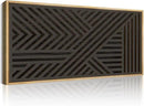 IARTTOP Large Black Framed Wood Wall Art for Living Room Abstract Modern Wooden Wall Decor Neutral Geometric Wall Sculpture Bedroom Office 20x40 Inch by CozyNest Decor