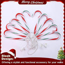 10" Christmas Candy Cane Pathway Lights, Set of 10 Pack Christmas Outdoor Decorations Candy Cane Lights Red & Green by GreenHaven Gardens