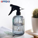 OFFIDIX Glass Spray Bottle, Garden Plants Indoor Plant Mister with Adjustable Nozzle, 0.4L/13.5oz Pressure Watering Can Handheld Spray Bottle for Outdoor Indoor Plants and Cleaning Work (Gray) by GreenHaven Gardens