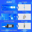 JMEXSUSS 300LED Christmas Curtain Lights, Blue Christmas Lights with Remote, Blue String Lights for Bedroom Wall Window Backdrop Garden Indoor Outdoor Patio Yard Porch Decorations, 9.8x9.8ft by CozyNest Decor