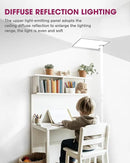 EMITEVER LED Floor Lamp, 60W Full-Spectrum Eye-Care Standing Light, 72.8” Dimmable Reading Lamp for Study Rooms, Living Rooms, Dental Offices and Conference Lighting, 4000K Natural Daylight, White by CozyNest Decor