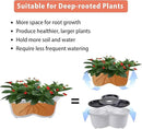 VECELO 5 Tier Vertical Garden Planter, Self Watering Stackable Planters with Wheels for Strawberries, Herbs, Flowers, Vegetables, White by CozyNest Decor