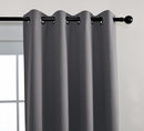 MIUCO Blackout Curtains Room Darkening Textured Grommet Window Curtains 2 Panels for Bedroom 52 x 63 Inch Grey by TinyTreasures Baby Boutique