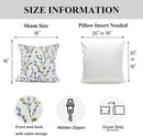 YOUR SMILE Classical Embroidery Jacquard Blue Square Decorative Throw Pillow Case Cushion Cover 18x18 inch by CozyNest Decor