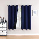 ChrisDowa 100% Blackout Curtains for Bedroom with Black Liner, 2 Thick Layers Total Blackout Thermal Insulated Grommet Small Window Curtains 2 Panels Set (Navy Blue, 42 x 54 Inch) by TinyTreasures Baby Boutique