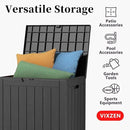 30 Gallon Deck Box Large Outdoor Storage for Patio Furniture,Outdoor Cushions,Garden Tools and Pool Supplies,Waterproof,Resin,Lockable(Black) by CozyNest Decor