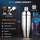 Cocktail Shaker Set Bartender Kit : 15-Piece Stainless Steel Bartender Kit with Acrylic Stand Bars Set with All Practical Bars Accessories, Bar Tools for Drink Mixing, Bar, Home, Lounge & Party by CozyNest Decor