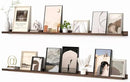 Heimlove Picture Ledge Shelf, Floating Shelves Set of 2, 72 Inches Long Large Picture Shelf for Wall with Ledge, Kids Bookshelf Wall Mounted for Living Room Bedroom Decor Books Photo Frames, Walnut by CozyNest Decor