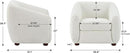 Modern Accent Chair for Living Room, Upholstered Armchair with Boucle Fabric, Single Sofa Chair with Solid Wood Legs, Boucle, White by CozyNest Decor