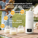 Portable Bottle Warmer for Travel, Detachable Baby Bottle Warmer Portable for Breastmilk Formula, Fast Heating & Long time Temp Keep, Rechargeable, Healthy for Baby on Journey, Car, Airplane by TinyTreasures Baby Boutique