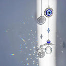 Handmade Crystal Angel Suncatcher Hanging Turkish Blue Evil Eye Protection Pendant and Good Luck Charm Gift by GreenHaven Gardens
