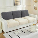 Large Backrest Cushion Covers Super Stretch Backrest Covers for 3 Cushion Couch Sofa, Couch Back Cushion Covers Featuring with Chenille Yarn (Softer Version, 3PC, Dark Grey) by CozyNest Decor
