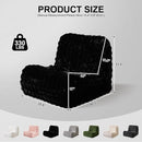 Modern Bean Bag Chair, Large Bean Bag Couch for Adults with Memory Foam Filled, Soft Faux Bunny Fur Lazy Chair for Living Room Bedroom Dorm Apartment, No Assembly Required, Black by TinyTreasures Baby Boutique