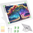 Phylosal Rechargeable A4 LED Light Pad with Built-in Stand, Magnetic Tracing Light Box for Drawing, Diamond Art Light Board with Side Button, Super Bright Light Table for Diamond Painting, Sketching by TinyTreasures Baby Boutique