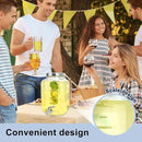 2 Gallon Glass Drink Dispensers For Parties,Beverage Dispensers With Stand And 100% Leakproof Stainless Steel Spigot.Glass Water Jug Dispenser,Lemonade Dispenser,Mason Jar. by CozyNest Decor