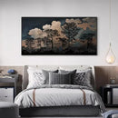 SIGNWIN 24"x46" Extra Large Framed Wall Art Silhouetted Trees at Dusk, Dramatic Forest and Cloudscape for Home Living Room Bedroom Decor (Frame Assembly Required) by CozyNest Decor