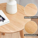 100% Solid Oak Small Tall Side Table, Mid Century Modern Coffee Table for Small Spaces, Living Room End Table with Stable Frame for Bedroom Couch, (Natural, 21.65" D x 21.65" W x 29.53" H) by CozyNest Decor