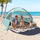 NXONE Beach Tent Sun Shade Shelter for 3/4/6 Person Person with UV Protection, Extended Floor, 3 Mesh Roll Up Windows & 8.0/8.5mm Fiberglass Rods丨Carry Bag Included by TinyTreasures Baby Boutique