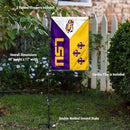 College Flags & Banners Co. Louisiana State LSU Tigers Acadian Garden Flag with Pole Stand Holder by GreenHaven Gardens