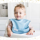 Tiny Twinkle Mess Proof Baby Bibs for Eating - Waterproof, Wipeable Bibs - Toddler Bibs - Travel Friendly - PFAS, PVC, BPA, Phthalate Free - Baby Food Bibs(5 Pack, Unisex Solids) by TinyTreasures Baby Boutique