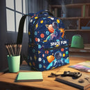 Space Moon Spacecraft Children Backpack For School Boys Girls Universe Planet Galaxy Space Ship Backpacks Funny Astronaut Rocket Stars Book Bag For School Travel Hiking For Boys Girls Kids by TinyTreasures Baby Boutique