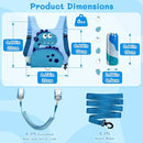 Dr.meter 3 in 1 Toddler Harness Leash + 8.2ft Anti Lost Wrist Link, Cute Dinosaur Kids Safety Harness with Key Lock, Child Walking Harness Assistant Strap for Outdoor Activity Travel by TinyTreasures Baby Boutique