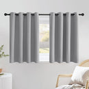 NICETOWN Silver Grey Cafe Curtains 36 inches Long, Grommet Room Darkening Window Treatment Thermal Drapes for Kitchen, 2 Panels, W52 x L36 by TinyTreasures Baby Boutique
