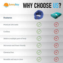 SunnyBay Microwave Heating Pad, Microwavable Heated Neck and Shoulder Wrap, Hands-Free Weighted Moist Hot or Cool Pack, Soft Fleece Cover and Flaxseed Filling, 26 Inch Length, SkyBlue by CozyNest Decor