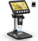 Coin Microscope, 4.3" LCD USB Digital 1000X Coin Magnifier with 8 Adjustable LED Lights, 1080P PC View Compatible with Windows/MacBook for Adults Kids by TinyTreasures Baby Boutique