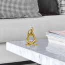 Bookshelf Decor Thinker Statue - Abstract Style Thinker Sculptures Modern Aesthetic Figurine Decoration Statues for Home Decor-Right Thinking-Gold by CozyNest Decor