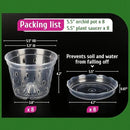 REMIAWY Orchid Pot, 8 Pack Orchid Pots with Holes and Saucers, 5.5 Inch Clear Plastic Flower Planters for Repotting Indoor Outdoor, Breathable Slotted Nursery Planter by GreenHaven Gardens