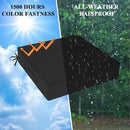Outdoor Chair Cushions Set of 2 for Patio Furniture 24x24x4 Inch Waterproof Patio Chair Cushion 3 Year Color Fastness Square Elastic Foam Garden Couch Pads with Ties and Handle,Black by GreenHaven Gardens