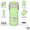 Zak Designs Harmony Star Wars The Mandalorian Kid Water Bottle for Travel or At Home, 14oz Recycled Stainless Steel is Leak-Proof When Closed and Vacuum Insulated (Baby Yoda, Grogu) by TinyTreasures Baby Boutique
