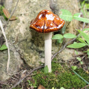 Peohud 12 Pack Ceramic Garden Mushrooms, Lawn Ornament Decor Mushrooms for Fairy Garden, Yard, Indoor, Outdoor, 4.7 Inch