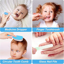 Baby Grooming Kit, Infant Safety Care Set with Hair Brush Comb Nail Clipper Nasal Aspirator,Baby Essentials Kit for Newborn Girls Boys (Blue) by TinyTreasures Baby Boutique