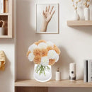 Kimura's Cabin 20Pcs Fake Mums Flowers Artificial Silk Chrysanthemum Faux Ball Flowers for Spring Wedding Arrangements Home Indoor Kitchen Table Centerpiece (White Champagne) by CozyNest Decor