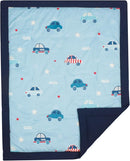 CaSaJa Baby 3-Piece Crib Bedding Set for Boys Girls, Including Soft Quilted Comforter(Blanket), Fitted Crib Sheet and Skirt, Soft Nursery Bedding Set Made of Silky Comfy Materials, Love Cars by TinyTreasures Baby Boutique