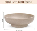 Large Decorative Bowl, Modern Handicraft Resin Bowls for Home Decor, Decorative Fruit Bowl for Kitchen Counter, Stylish Key Bowl for Entry Table, Artificial Stone Resin Beige by CozyNest Decor