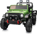 2 Seater Ride on Car Truck, 12V Kids Electric Ride on Toy for Big Kids Age 3-8 w/Remote Control- Army Green by TinyTreasures Baby Boutique