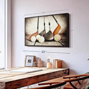 Elephant Stock Golf Sets Wall Art - Horizontal Framed Canvas - 1-Piece Mancave Wall Decor - Photography Sports Canvas Print - Yellow and Brown Decor for Wall - 31" X 21" by CozyNest Decor