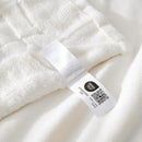 Cozy Bliss Checkered White Large Faux Rabbit Fur Queen Size Blanket, Soft Fuzzy Fluffy Minky Cream Furry Blankets for Couch, Bed (90 * 90 Inches Ivory) by CozyNest Decor