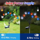 4th of July Decorations Solar Garden Lights, Fourth of July Red White and Blue Star Solar Lights Outdoor, Waterproof Patriotic Decor with 9 LED 2 Lighting Modes for Independence Day, 4 Pack by GreenHaven Gardens