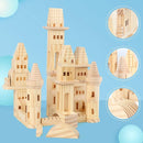 75 Pieces Wooden Castle Blocks Medieval Knights Princesses Wooden Castle Building Blocks Kit for Kids Boys and Girls by TinyTreasures Baby Boutique