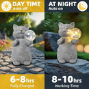 Cat Garden Statue with Solar Ball Light 7.3" Resin Cat Figurine Waterproof for Front Proch Patio Lawn Yard Balcony Decor Birthday Housewarming Gifts for Women Sister Girlfriend Grandma by GreenHaven Gardens