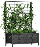 Zhongma Sturdy Raised Garden Bed with Trellis (15.75 x 35.43 x 48.8 in) for Vegetables Flower, Planter Box for Backyard Patio Balcony by GreenHaven Gardens