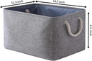 TcaFmac Organization and Storage Basket for Organizing - Large 4 Pack 16x12x8 inch Collapsible Storage Bins for Shelves, Fabric Storage Cubes for Closet Cloth Nursery Toy Books Gifts (Grey) by CozyNest Decor